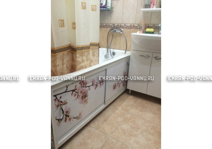 Раздвижной ФОТО экран - Белая акация – купить по цене 8500 руб. в интернет-магазине в городе Чебоксары картинка 1