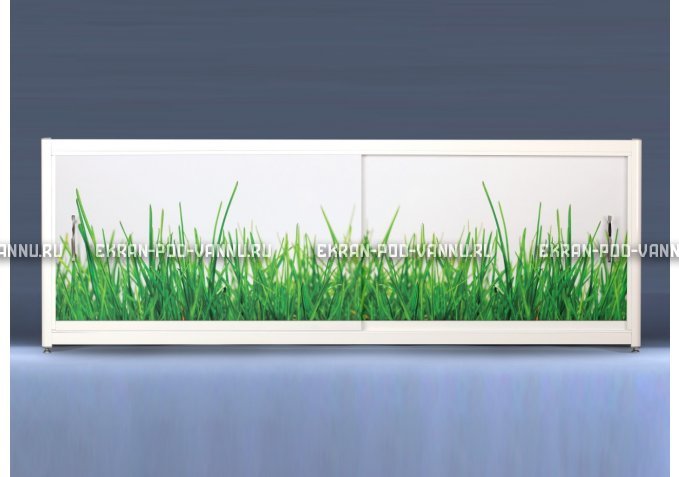 Экран на роликах EUROPLEX Трава – купить по цене 12400 руб. в интернет-магазине в городе Чебоксары картинка 1