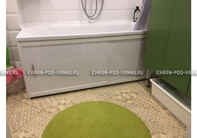 Раздвижной экран EUROPLEX Комфорт белый – купить по цене 6400 руб. в интернет-магазине в городе Чебоксары картинка 1