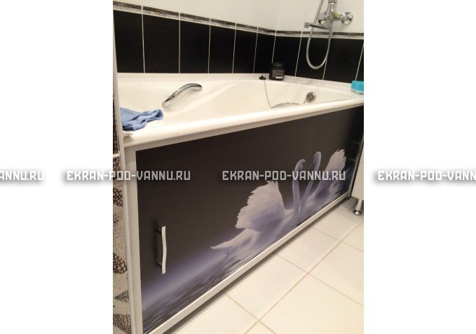 Раздвижной ФОТО экран - Лебеди – купить по цене 8500 руб. в интернет-магазине в городе Чебоксары картинка 2