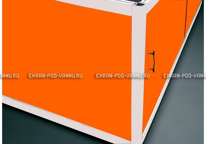 Угловой экран EUROPLEX Комфорт оранжевый – купить по цене 8180 руб. в интернет-магазине в городе Чебоксары картинка 1