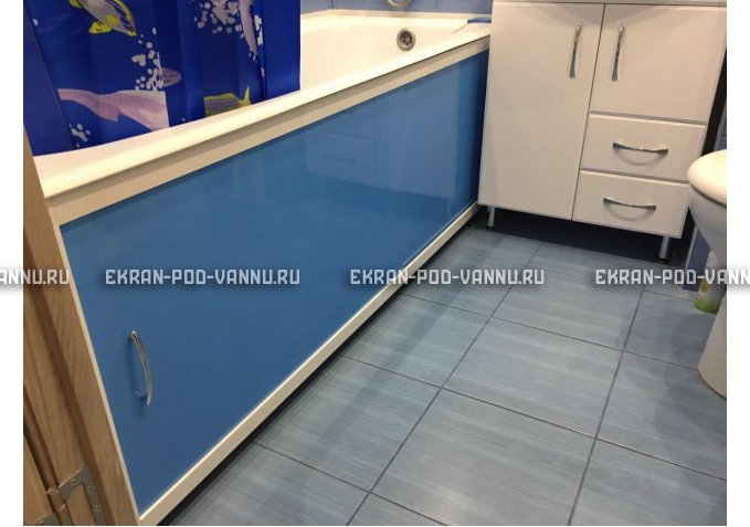 Раздвижной экран EUROPLEX Комфорт голубой – купить по цене 6750 руб. в интернет-магазине в городе Чебоксары картинка 3