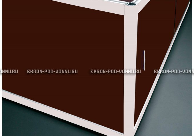Угловой экран EUROPLEX Комфорт шоколад – купить по цене 8180 руб. в интернет-магазине в городе Чебоксары картинка 1