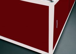Торцевой экран EUROPLEX Комфорт бордовый