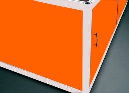 Угловой экран EUROPLEX Комфорт оранжевый