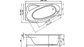 Акриловая ванна 1MarKa Gracia 150x94 – купить по цене 19400 руб. в интернет-магазине в городе Чебоксары картинка 8